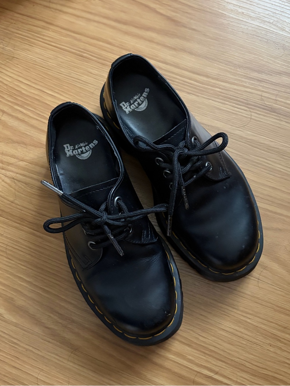 Dr. Martens Black Leather 1461 Platform Oxfords